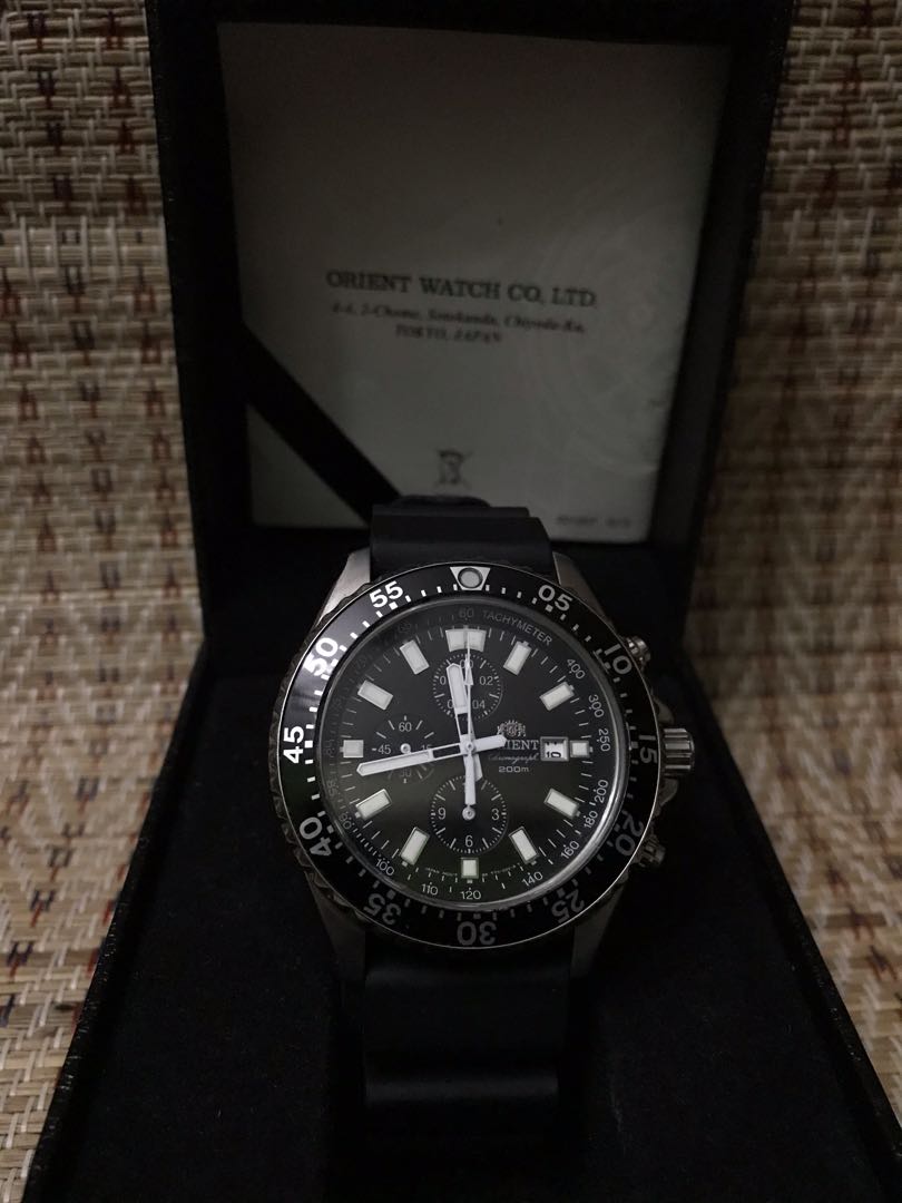 orient captain quartz sport chronograph