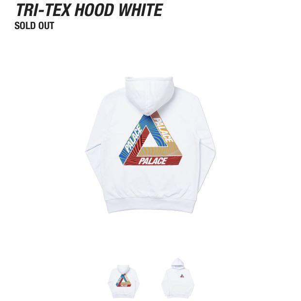 Palace Skateboards Tri Tex Hoodie White S L Men s Fashion Tops Sets Hoodies on Carousell