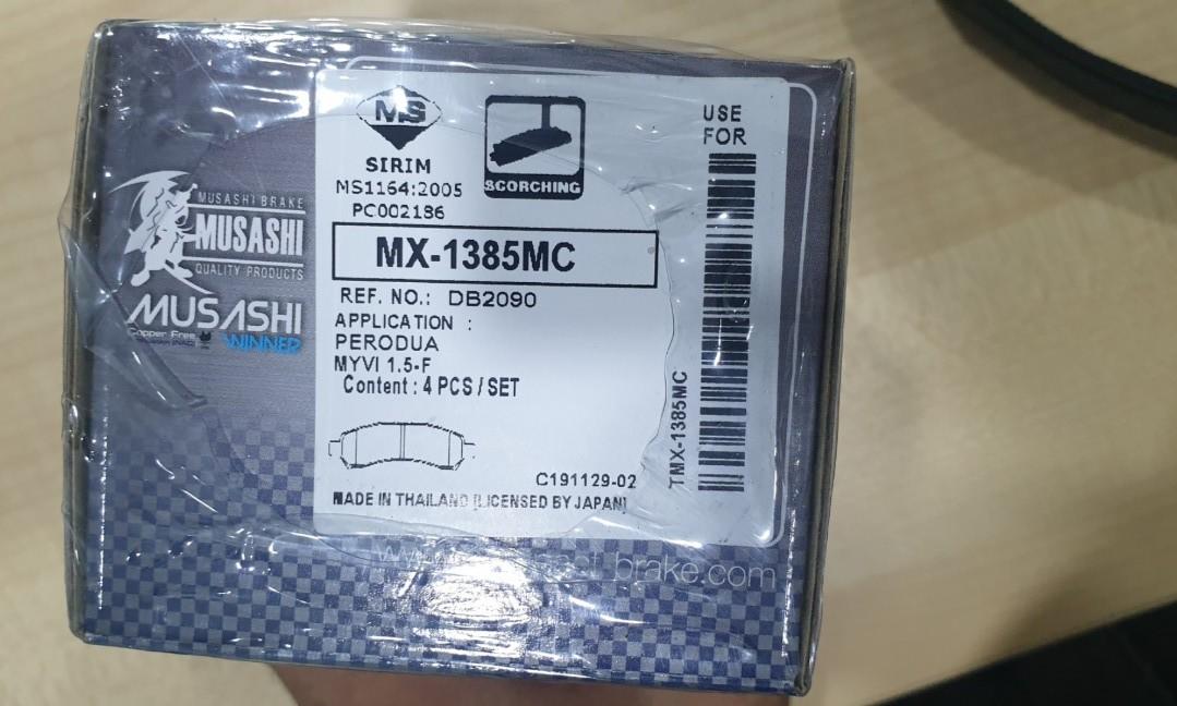 Perodua Myvi Lagibest Bezza Brake Pad Everything Else Others On Carousell