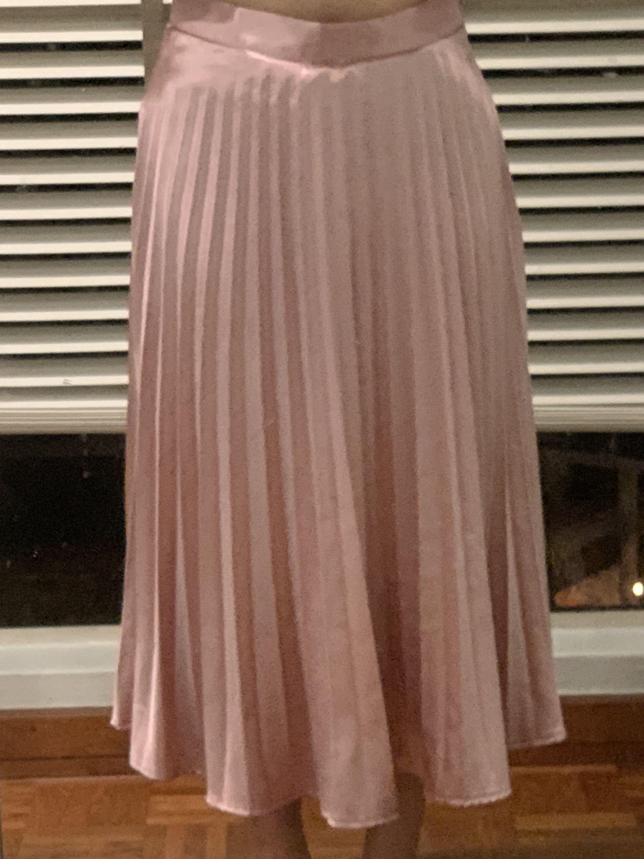 Pink pleated shop skirt plt
