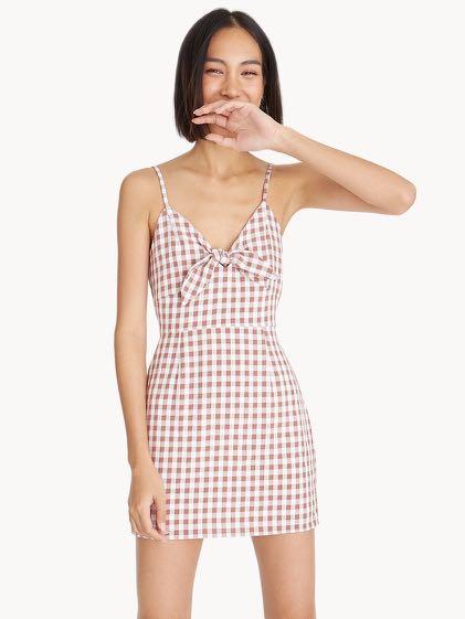 pomelo mini cami gingham dress pink Women s Fashion Dresses