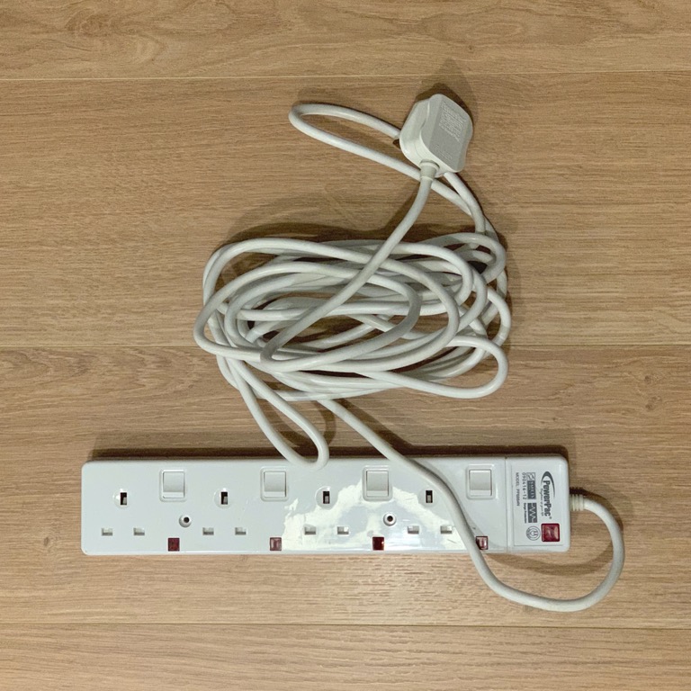 PowerPac 4-way 6 metre Extension Cord with 2-Pin Direct, Electronics ...