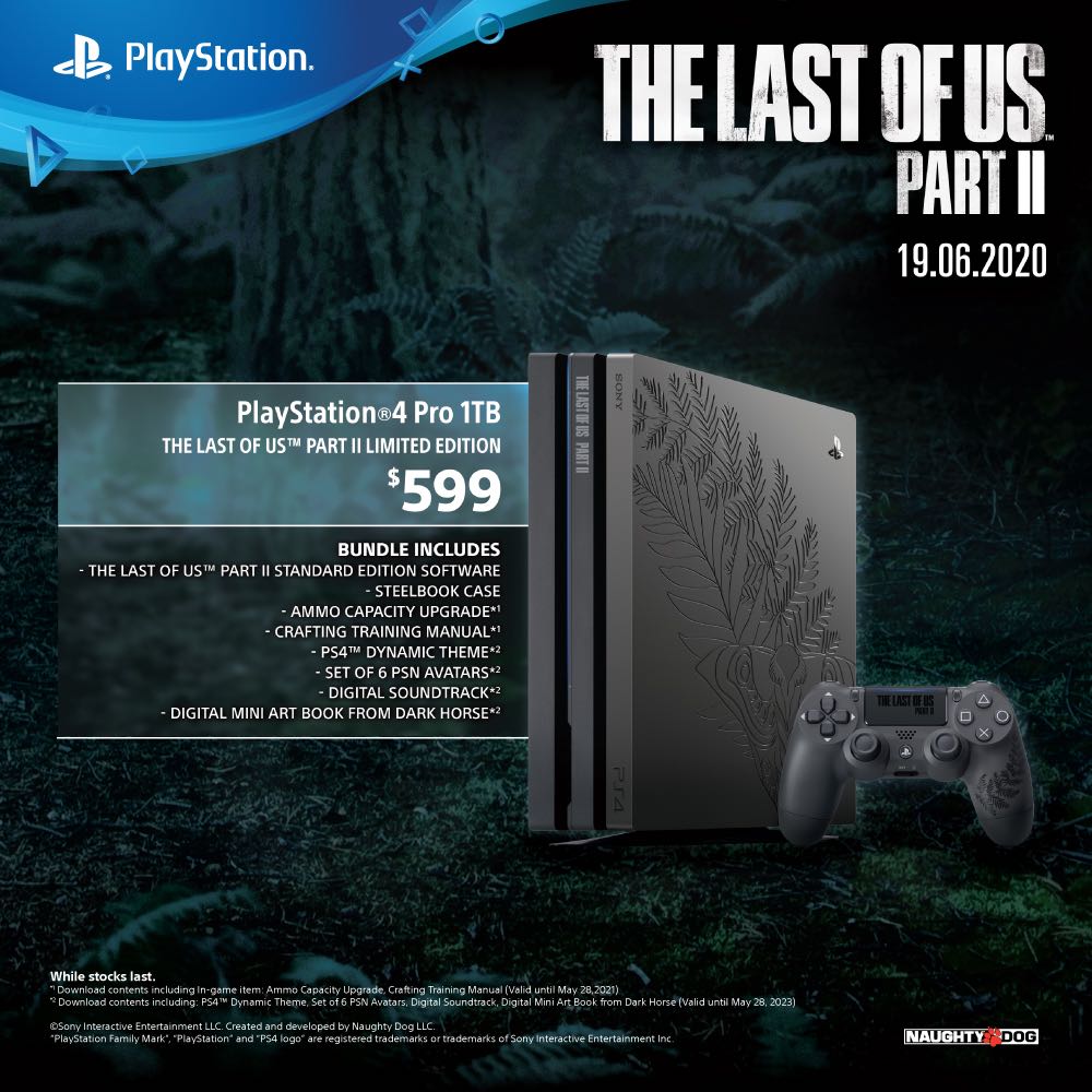 PS4 PRO The Last Of Us 2 Limited Edition Console, Video Gaming