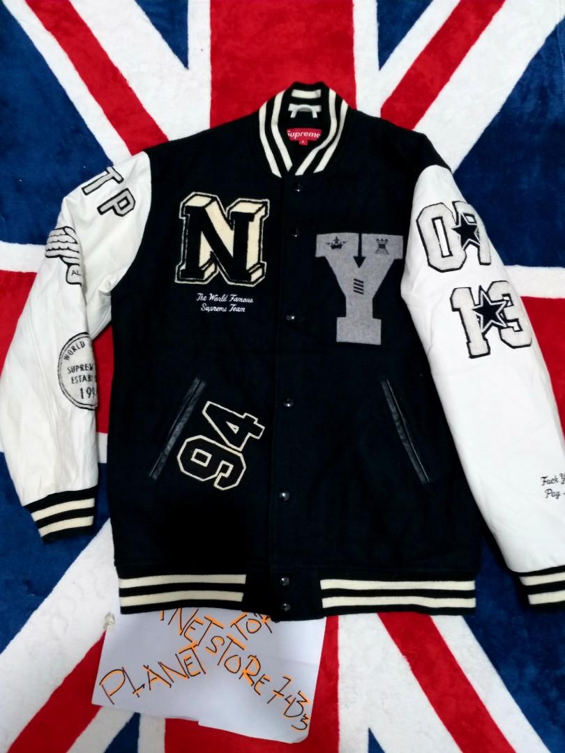 Supreme team varsity jacket new arrivals