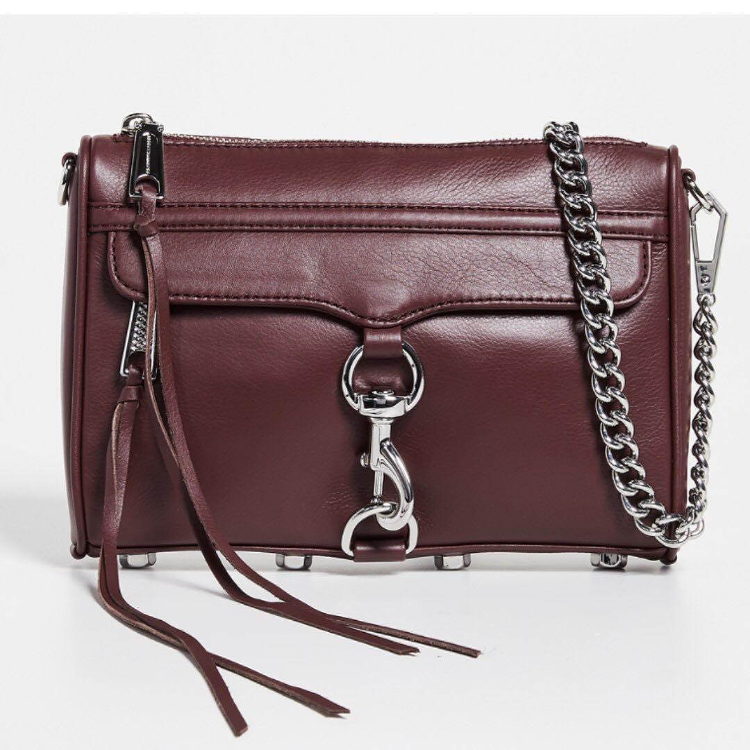 rebecca minkoff burgundy bag