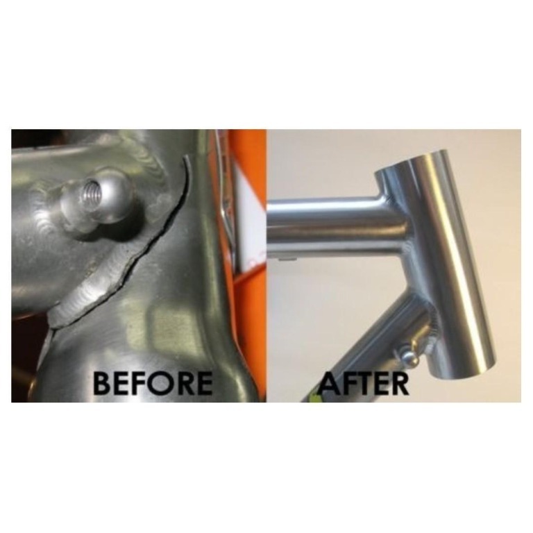 Repair cracked dented bike bicycle frame with scratches carbon aluminum