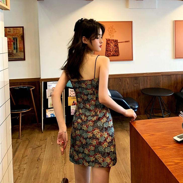 suspenders mini dress