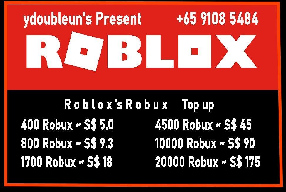 Roblox Robux Top Up 10k Robux 90 Hp 9108 5484 Toys Games Video Gaming In Game Products On Carousell - robux 10k in stock