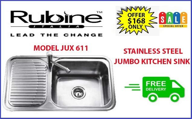 Rubine Jux 611 Jumbo Kitchen Sink Stainless Steel Home Appliances Kitchenware On Carousell A wide variety of washer kitchen sink options are available to you, such as design style, feature, and warranty. carousell