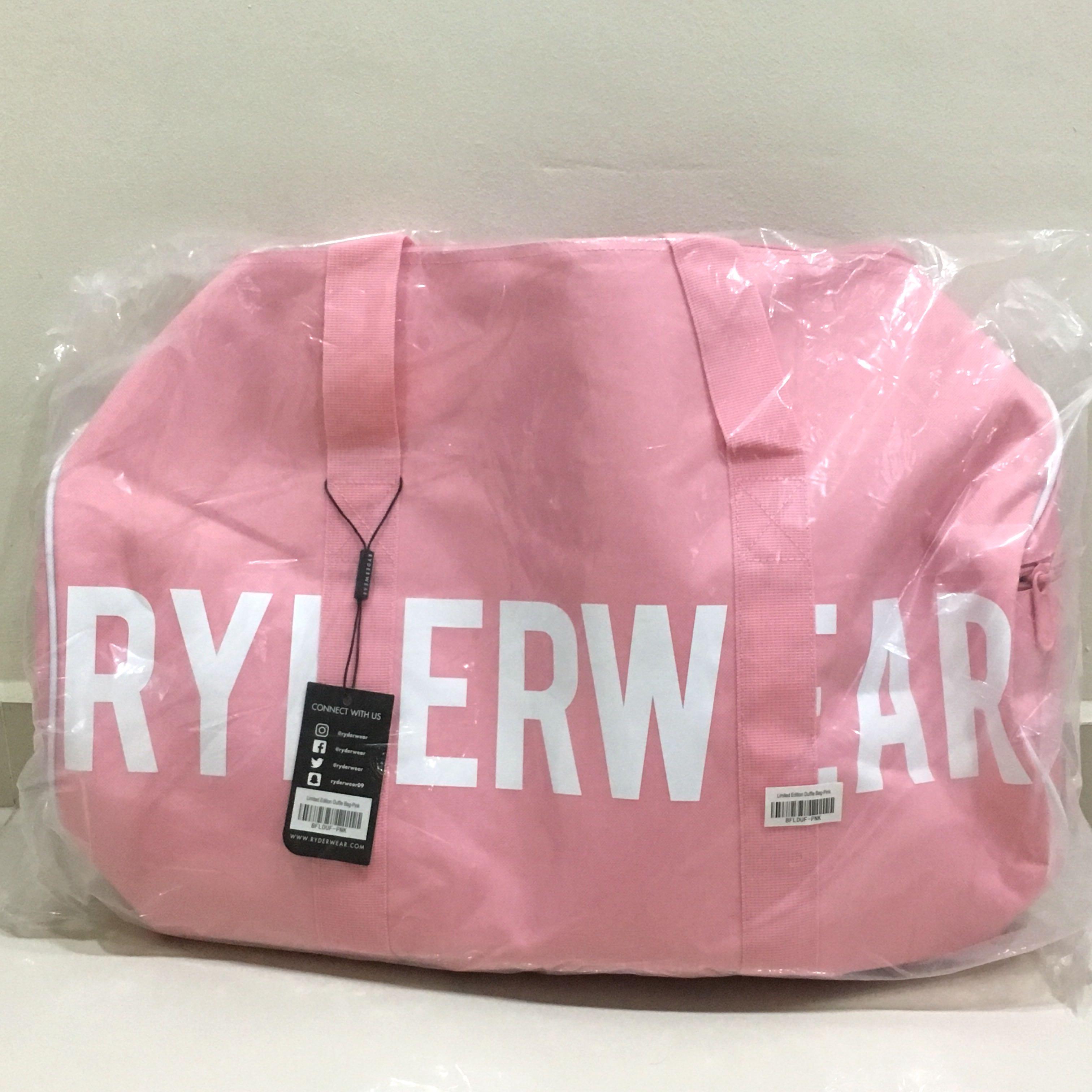 Ryderwear Raw Essentials Duffle Gym Bag Pink Leopard Limited Edition