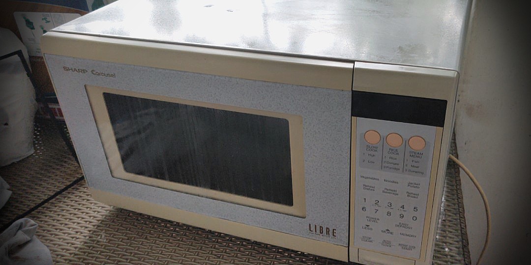 sharp carousel microwave silver