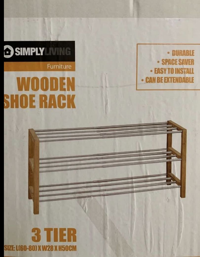 2 tier expandable shoe rack on Shoe Rack New 3 Tier Expandable Furniture Others On Carousell