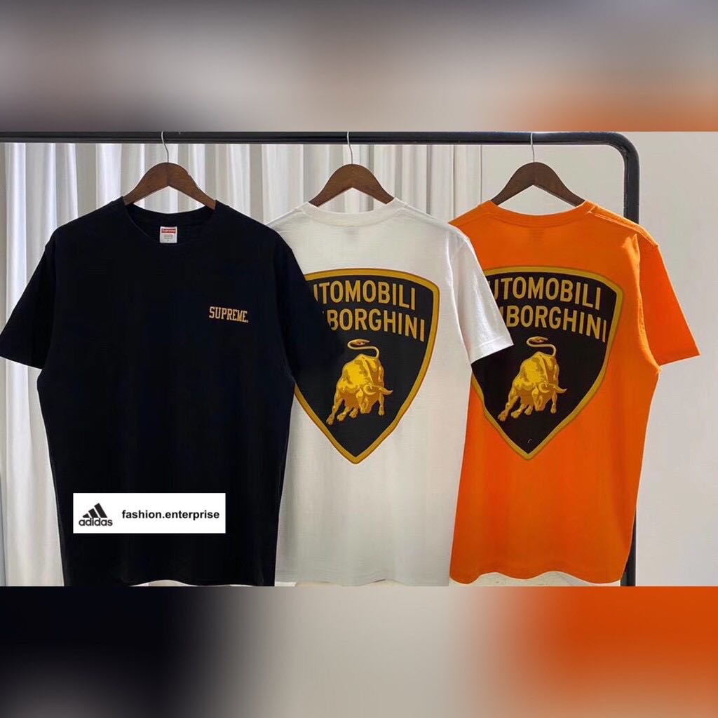 Supreme Automobili Lamborghini Tee Men s Fashion Tops Sets
