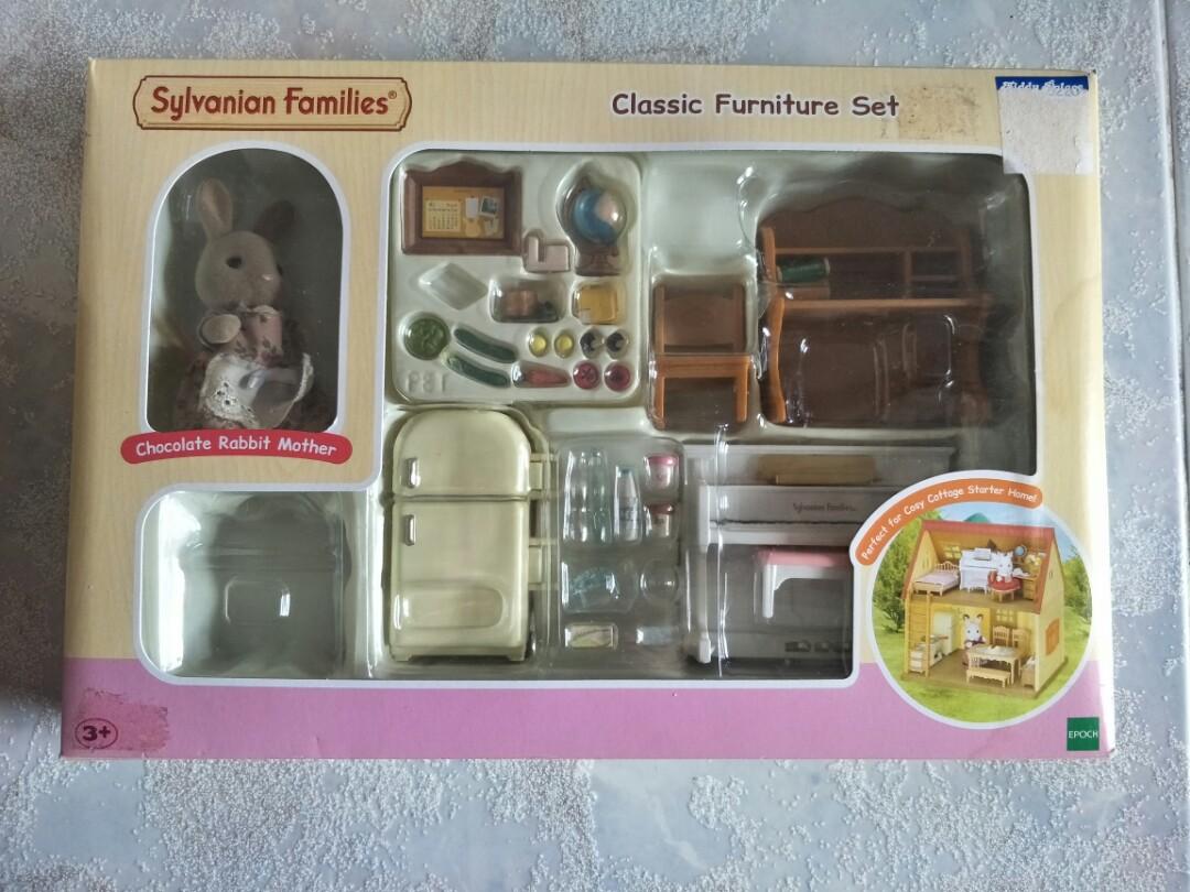 sylvanian families classic furniture set