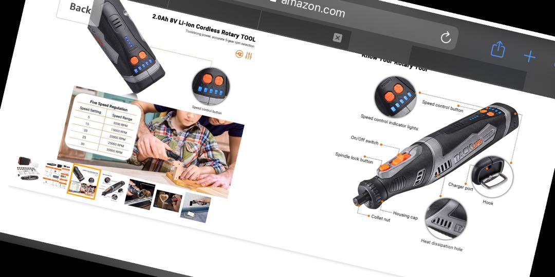 43 Cordless Rotary Tool REVIEW TACKLIFE RTD02DC, 58 OFF