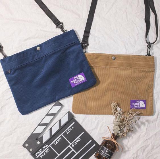 the north face purple label corduroy shoulder bag