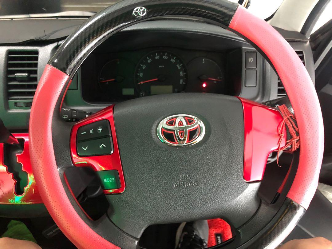 Toyota Hiace Steering wheel panel sticker wrap, Car Accessories, Accessories on Carousell