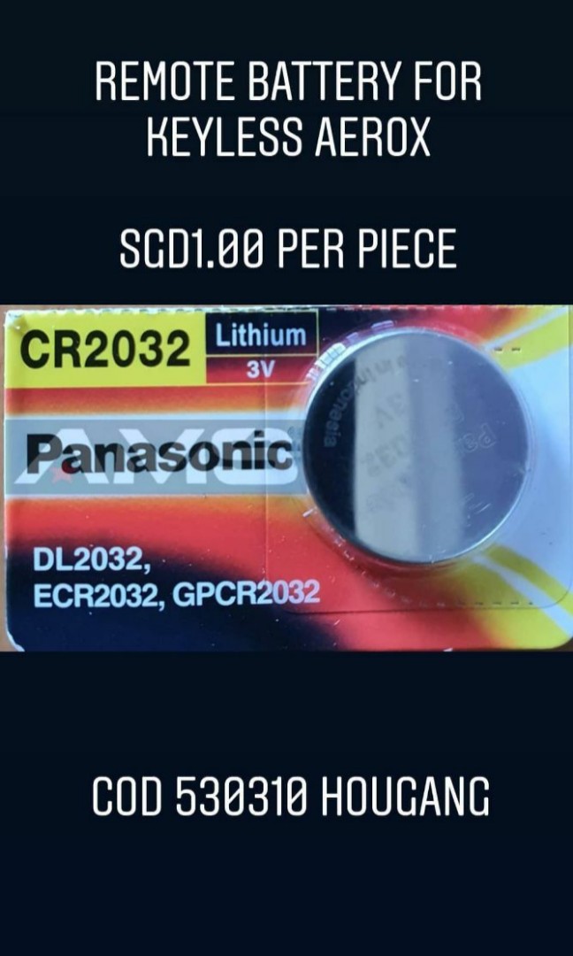 Transponder Battery for Aerox/NVX Keyless, Motorcycles, Motorcycle