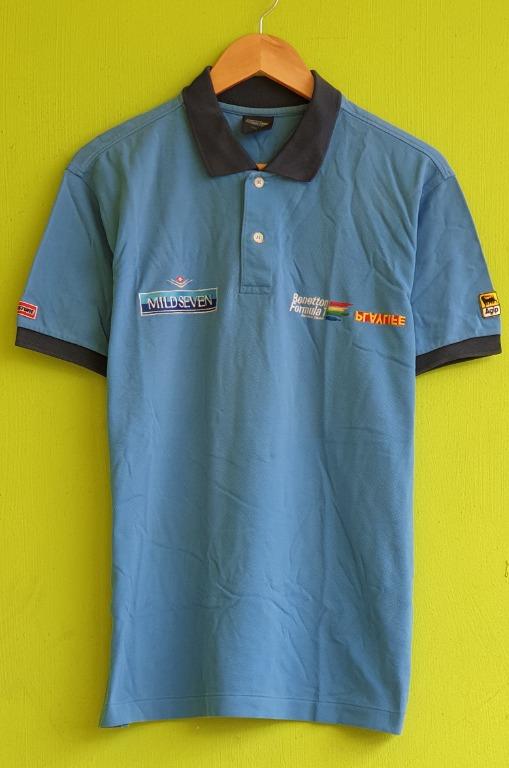 Vintage Benetton Formula 1 F1 Mild Seven Racing Team Shirt Men S Fashion Clothes Tops On Carousell