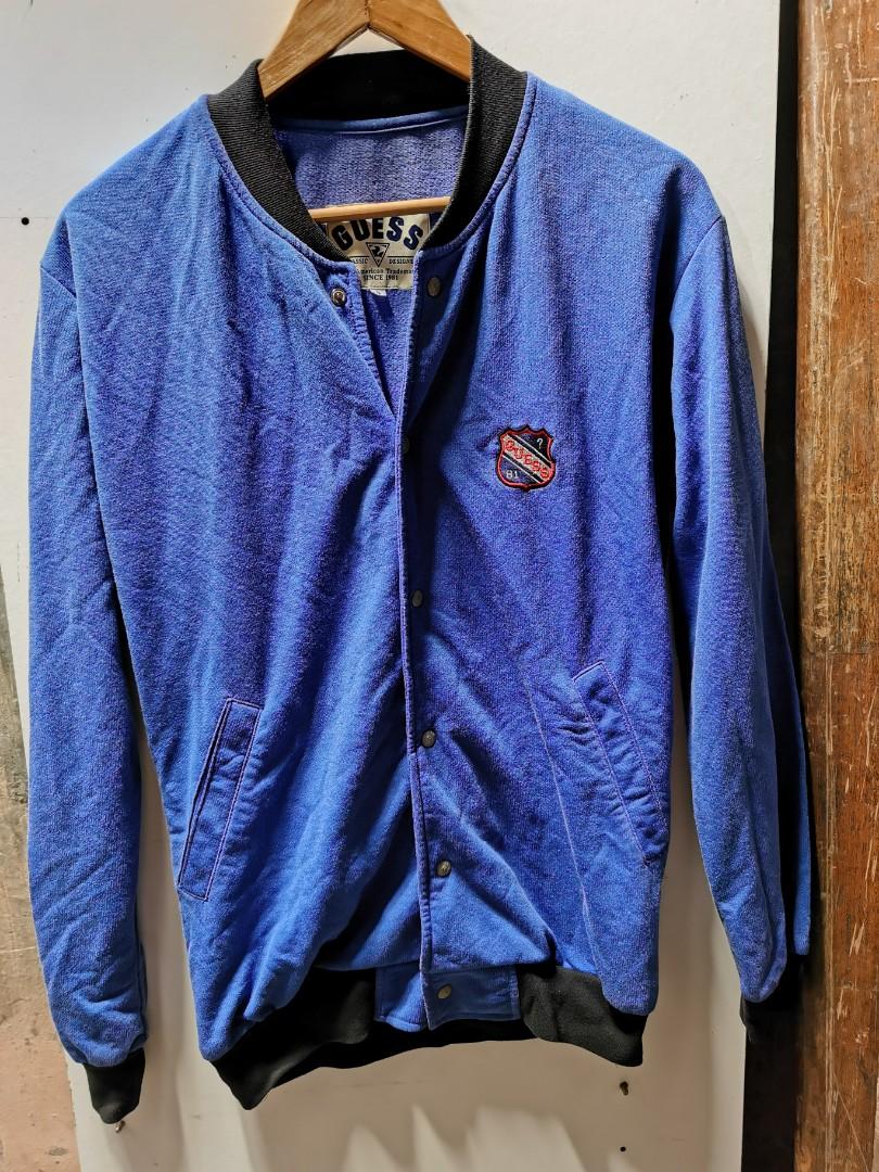 Vintage Guess varsity jacket, Men's Fashion, Tops & Sets, Hoodies on