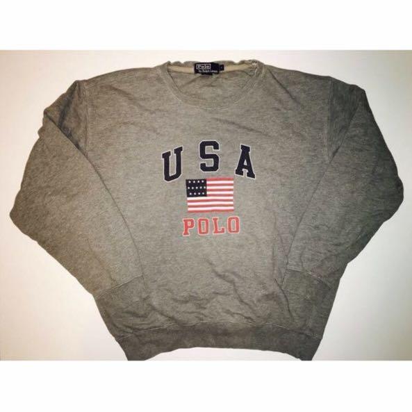 Vintage Ralph Lauren Polo Sweatshirt Sweater Top Pullover Men S Fashion Clothes Tops On Carousell