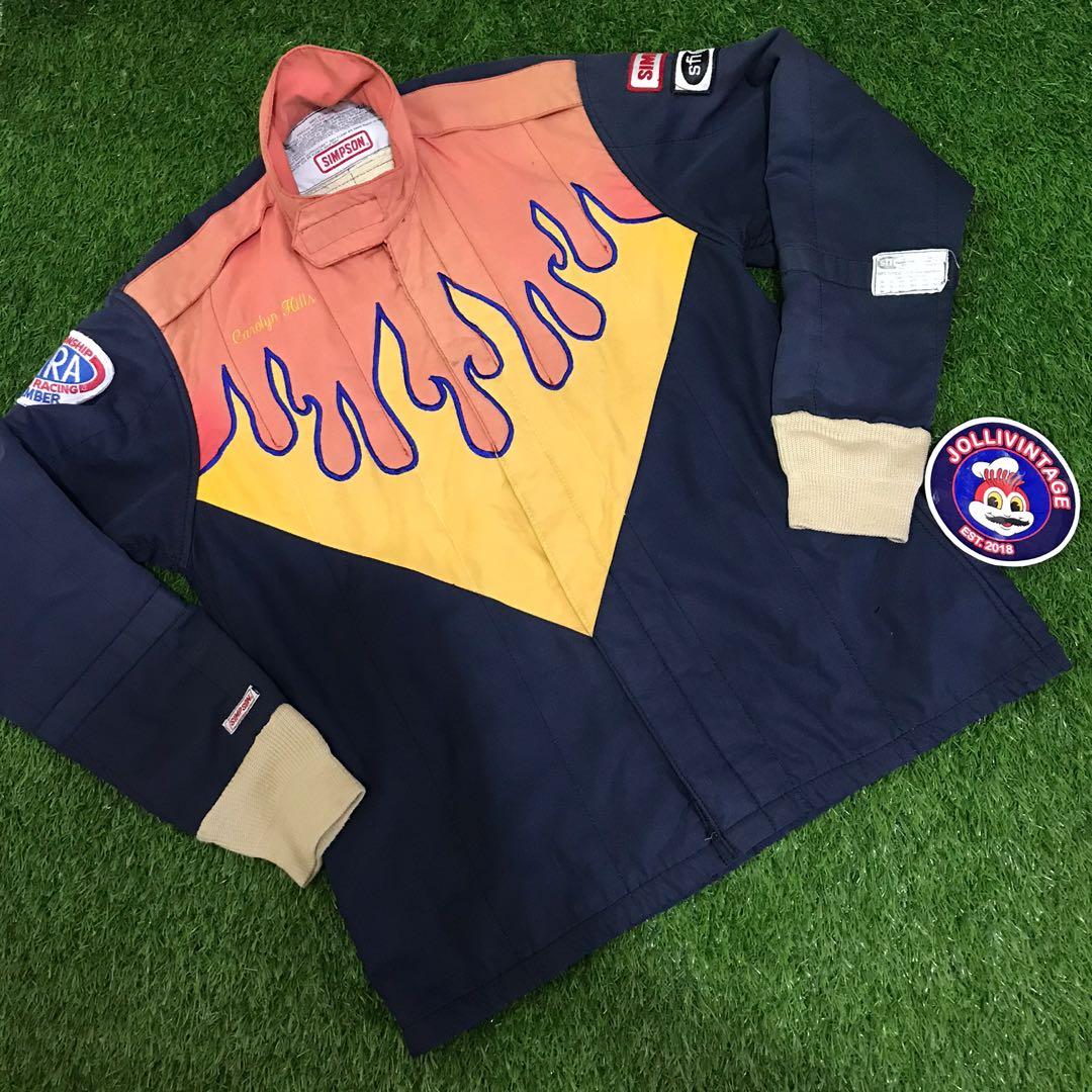 Vintage Simpson Racing Jacket Men S Fashion Clothes Tops On Carousell