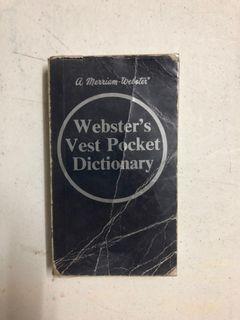 Webster’s vest pocket dictionary