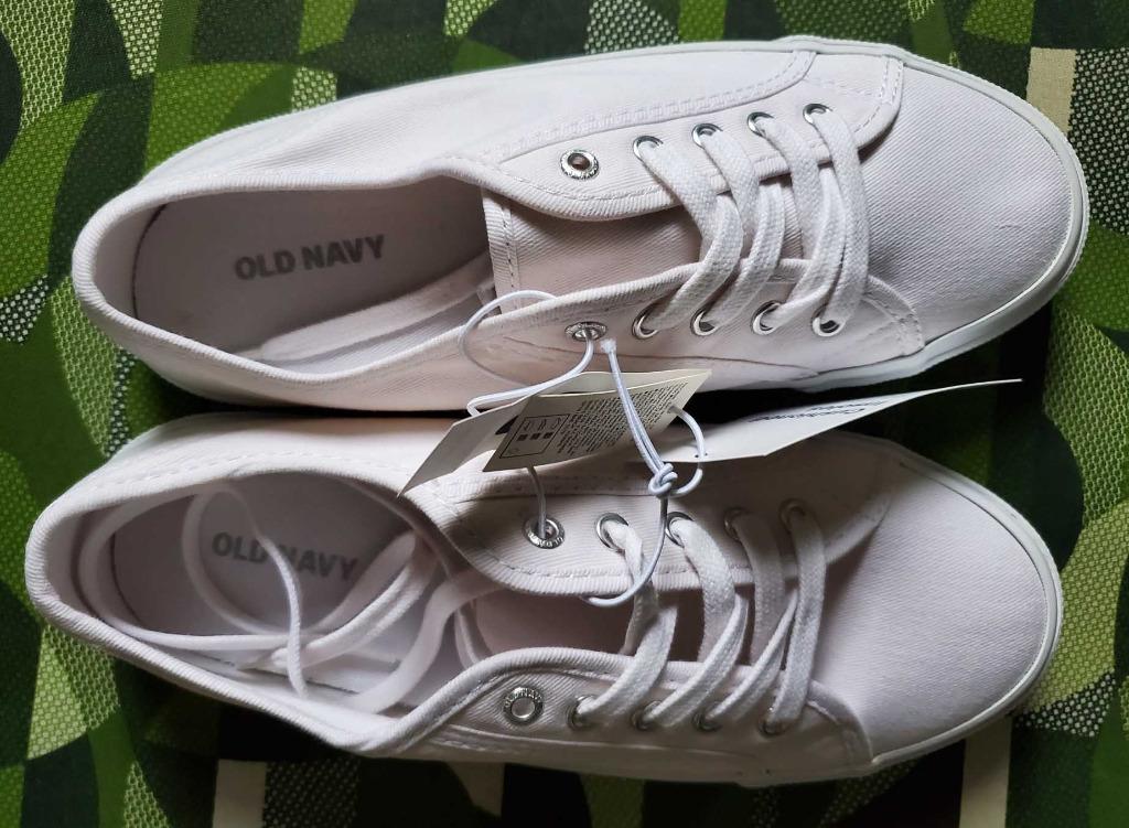 White Sneaker Shoes Brand New For Men – Old Navy, Men'S Fashion, Footwear,  Sneakers On Carousell