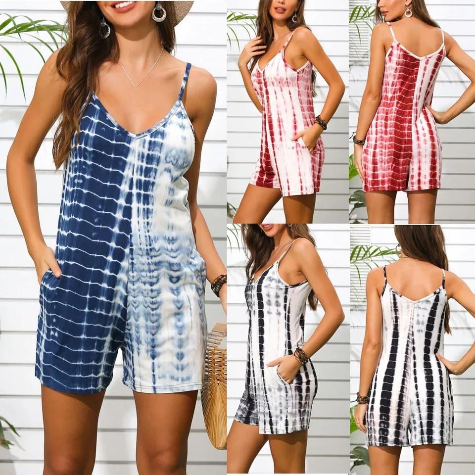tie dye rompers and jumpsuits