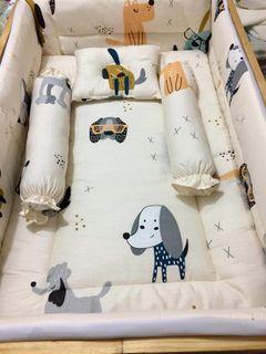 Wooden Crib plus Bumper, Pillows, Comforter Set | FREE: my baby's stuff new extra stock