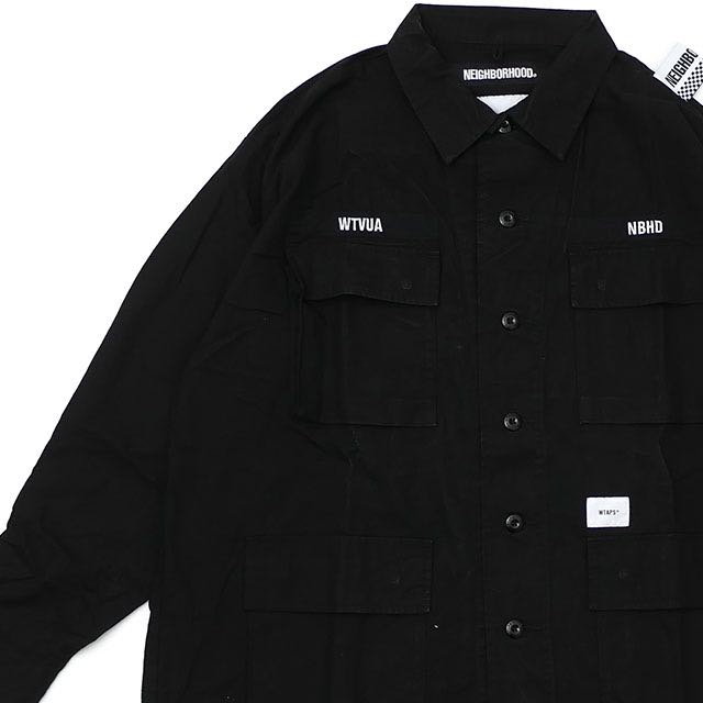 ネット店WTAPS x NEIGHBORHOOD JUNGLE LS SHIRT 黒S シャツ