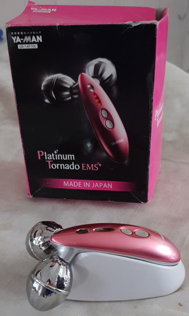 Ya-Man Platinum Tornado EMS for wrinkle (Category: Rehabilitative Devices) located in Manila. Submitted by hanabara (Listing ID 1012937330, Image 1). Description: Made in Japan. Treat: - Facial wrinkles and along the jaw and chin - Firm upper arms - Treat the inside of lower arm to help reduce sagging - Treat tummy to reduce a flabby waist - Treat hip line to reduce sag - Treat thighs which can get flabby - Treat calves to reduce swelling.