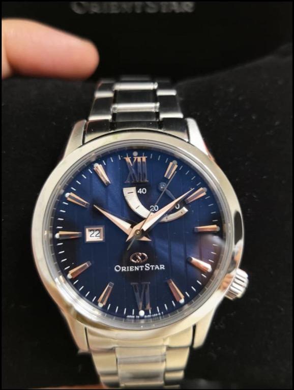 稀有東方之星Orient Star 絨藍玫瑰金面WZ0351EL, 名牌, 手錶- Carousell