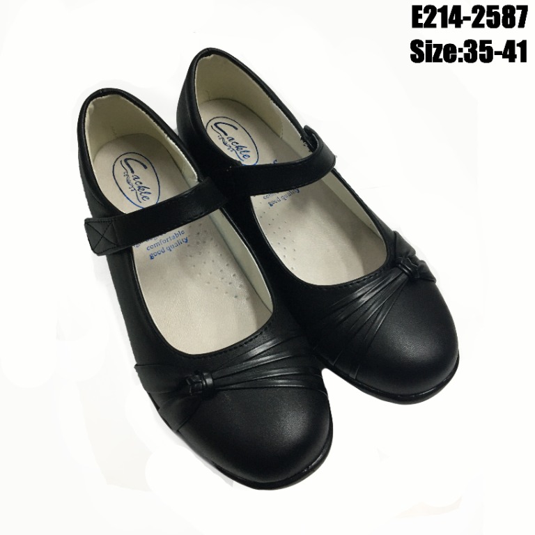 寶林站中學黑皮鞋學生鞋(Size: 35-41) School shoes [E214-2587], 女裝