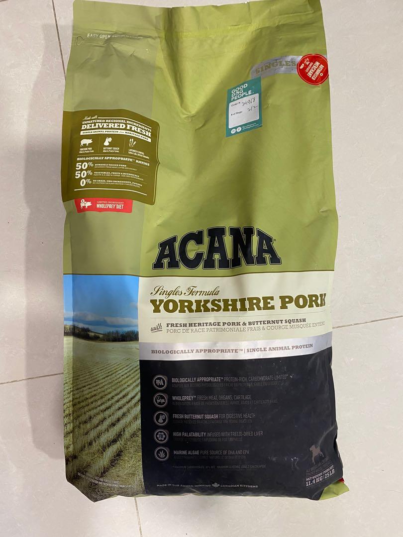 Acana Yorkshire pork 11.4KG Pet Supplies Pet Food on Carousell