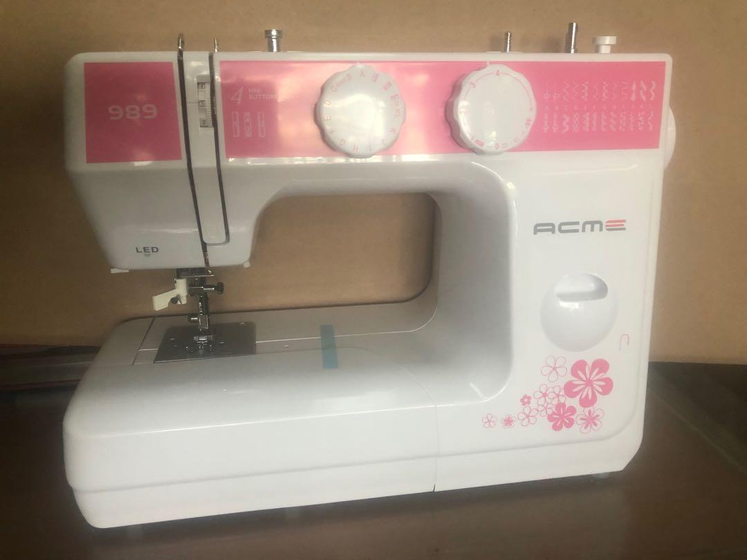 Acme Multifunction Portable Sewing Machine Model 980a Pink Tv Home Appliances Other Home Appliances On Carousell