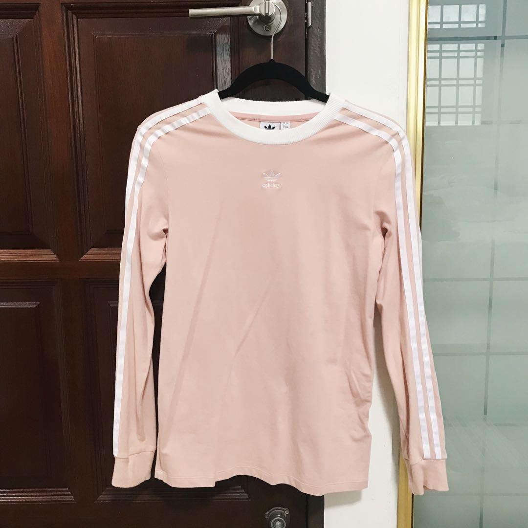 adidas long sleeve top womens pink