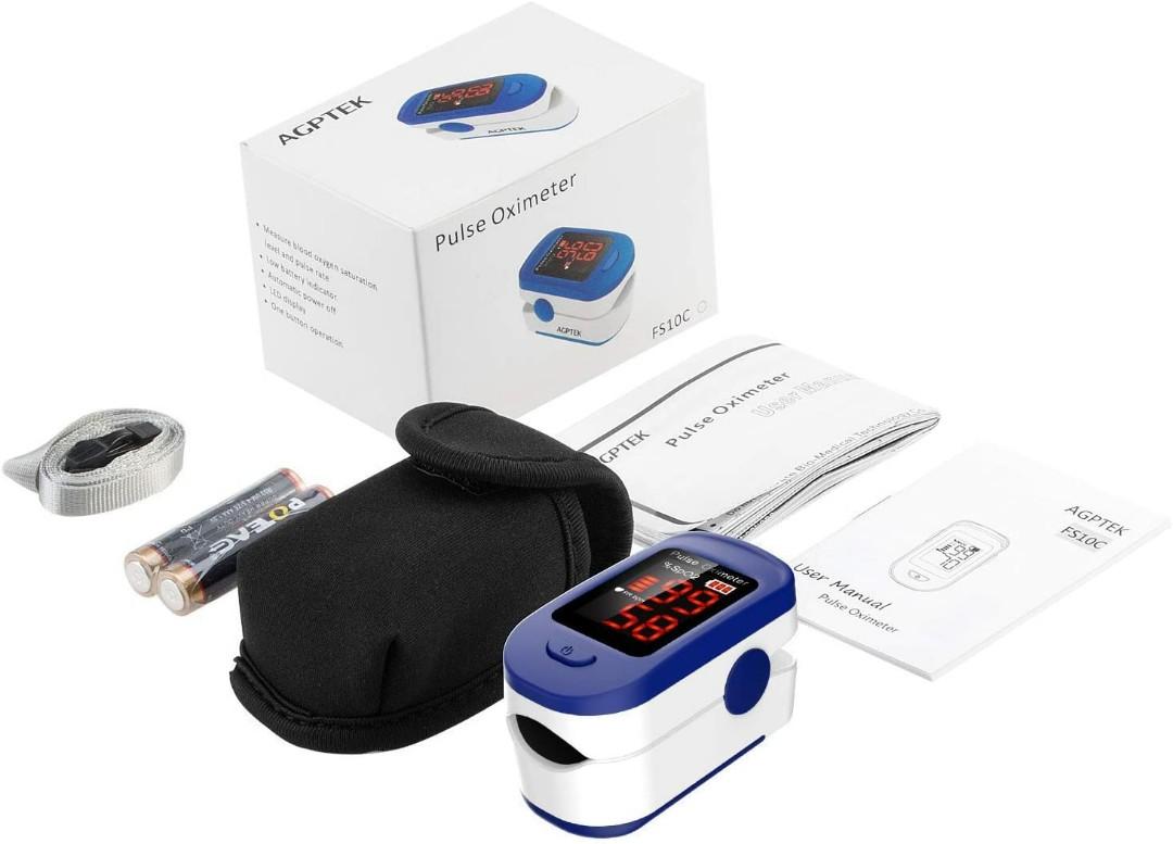AGPTEK Fingertip Pulse Oximeter, Blood Oxygen Saturation Monitor for