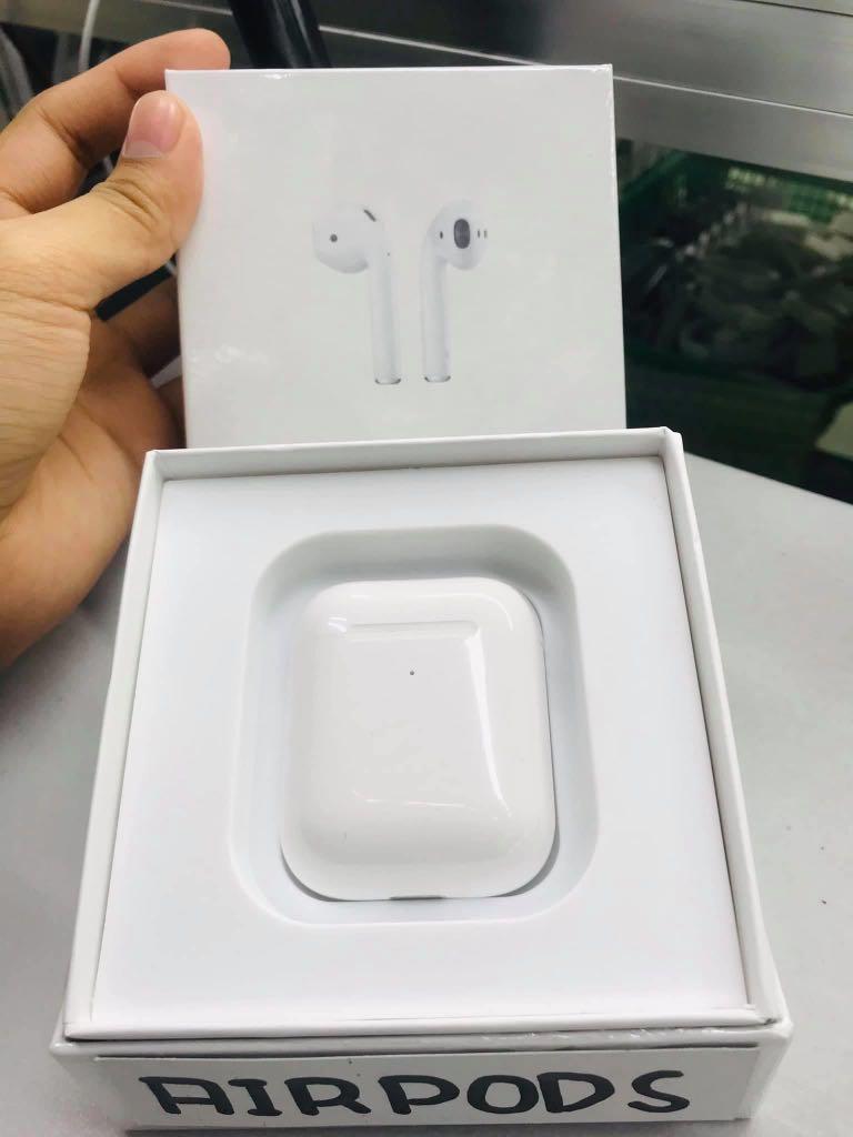 AirPods 2 Premium (Category: Earphones) located in Pasig City. Submitted by FarAndRayShop (Listing ID 1013153243, Image 1). Description: AirPods Gen 2 Super Premium ✔️Rename ✔️Wireless charging ✔️Easy to Connect ✔️ GPS Tracker ✔️2.5-4hrs Music Time ✔️ Proximity Sensor Activated (Ear Detection) ✔️ Siri Activated ✔️ Tap Sensor Activated ✔️ 10 Meters Range ✔️ Bluetooth 5.0 ✔️ ios 7-13 Compatible SATISFACTION GUARANTEED 100% Android and IOS (Compatib
