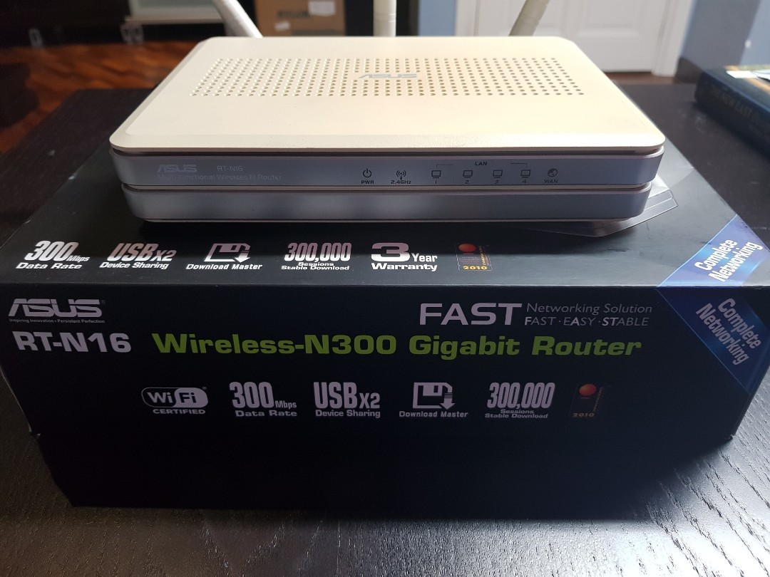 Asus Wireless Gigabit Router N300 Rt N16 300 Mbps Electronics Others On Carousell