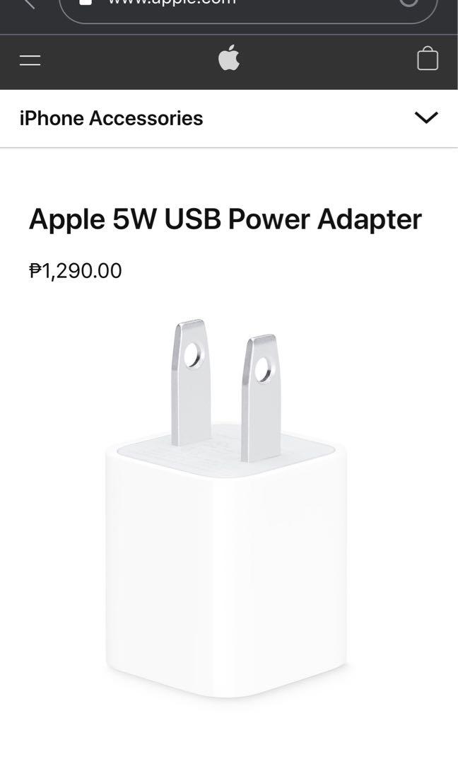 AUTHENTIC APPLE ADAPTER BRAND NEW (Category: Batteries & Power Banks) located in Paranaque City. Submitted by classyluxeph (Listing ID 1013138537, Image 3). Description: Authentic Apple Adapter Brand New SRP 1290 .