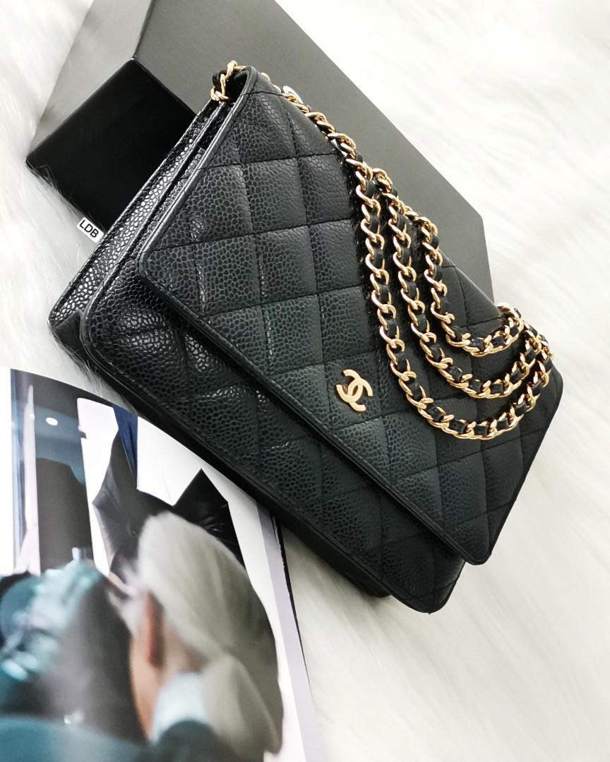 myluxurydesignerbranded - Excellent 90% Condition Authentic Chanel Classic  Black Caviar Gold Hardware Wallet On Chain WOC series 24 RM6,xxx only!  Follow Our Ig Account @luxurydesignerbrandeds @luxurydesignerbranded2 First  pay first served