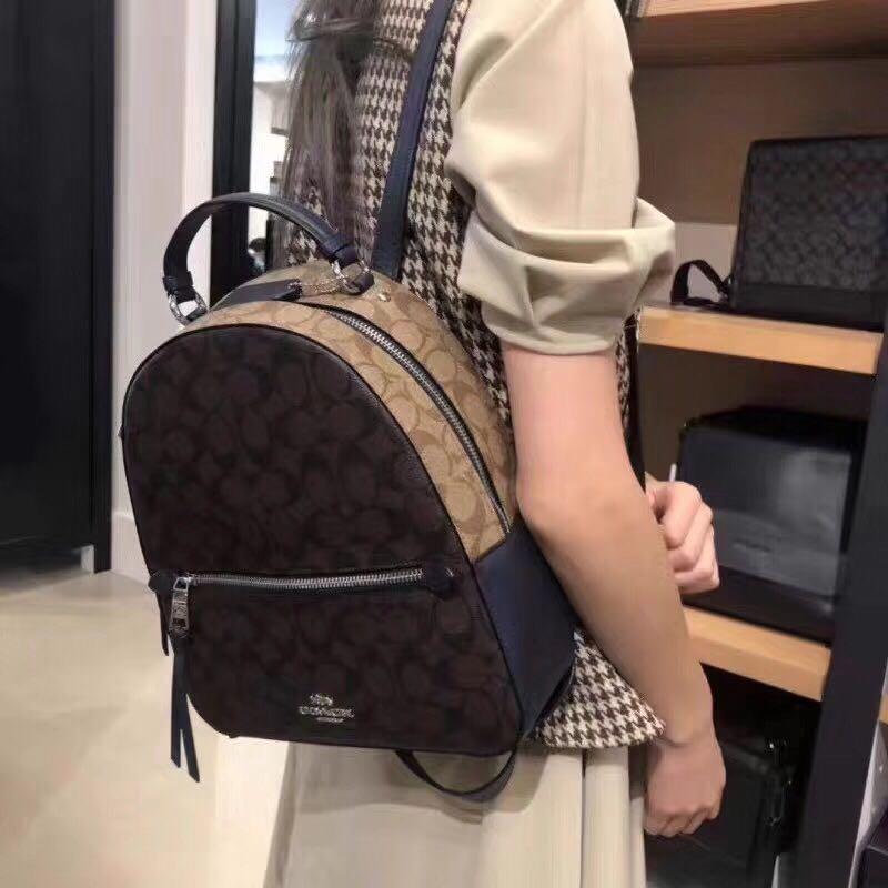 jordyn backpack in blocked signature canvas