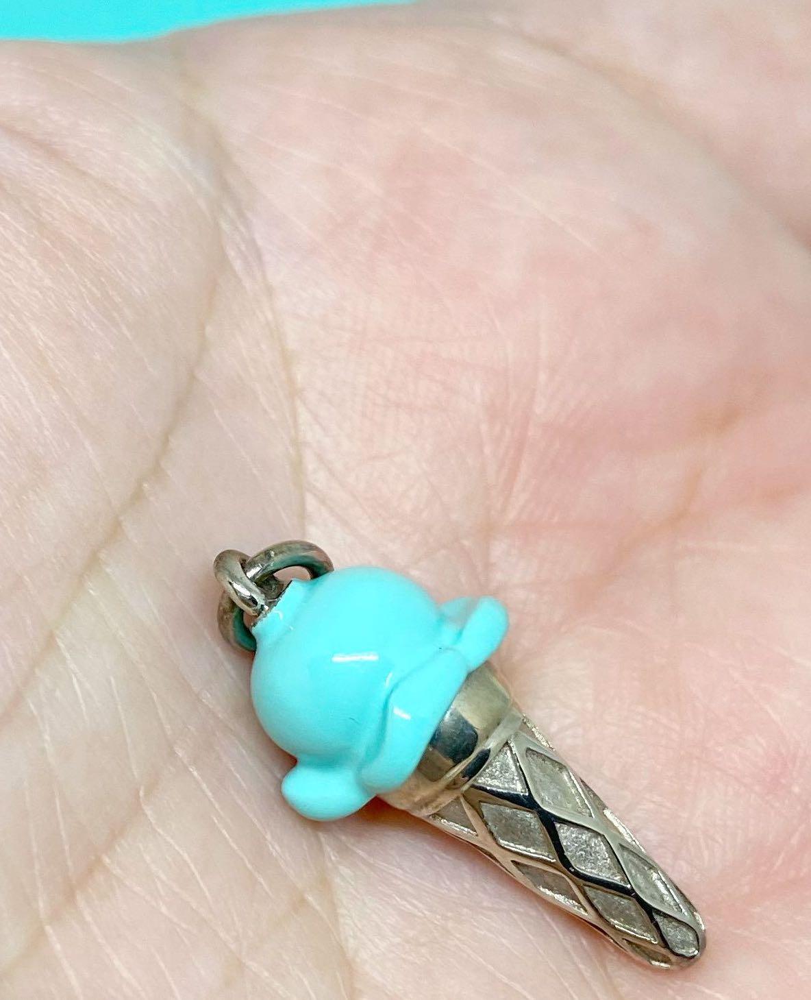 Authentic Tiffany Co Ice Cream Charm Pendant