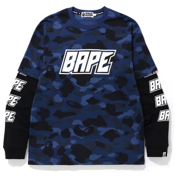 Bape Color Camo Layered Long Sleeve Tee