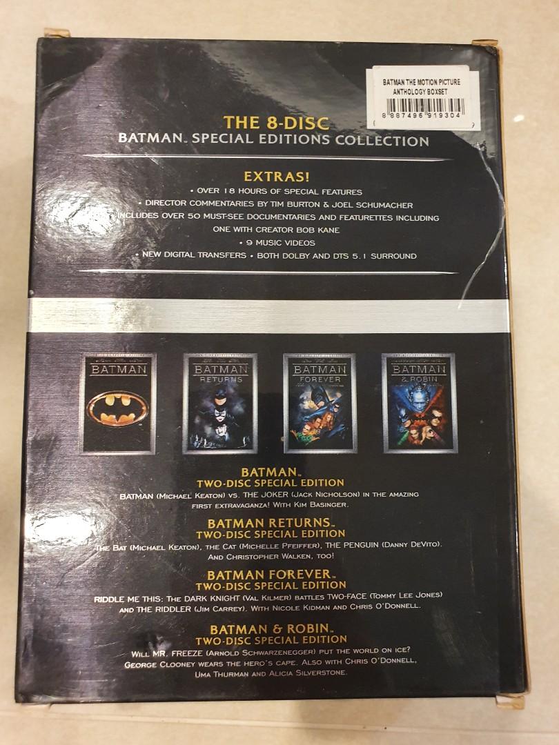 Batman Dvd Box Set The Motion Picture Anthology 1989 1997 Bnib Tv Home Appliances Tv Entertainment Tv Parts Accessories On Carousell Batman Dvd Box Set The Motion Picture Anthology 1989 1997 Bnib Tv Home Appliances Tv Entertainment Tv Parts Accessories On Carousell