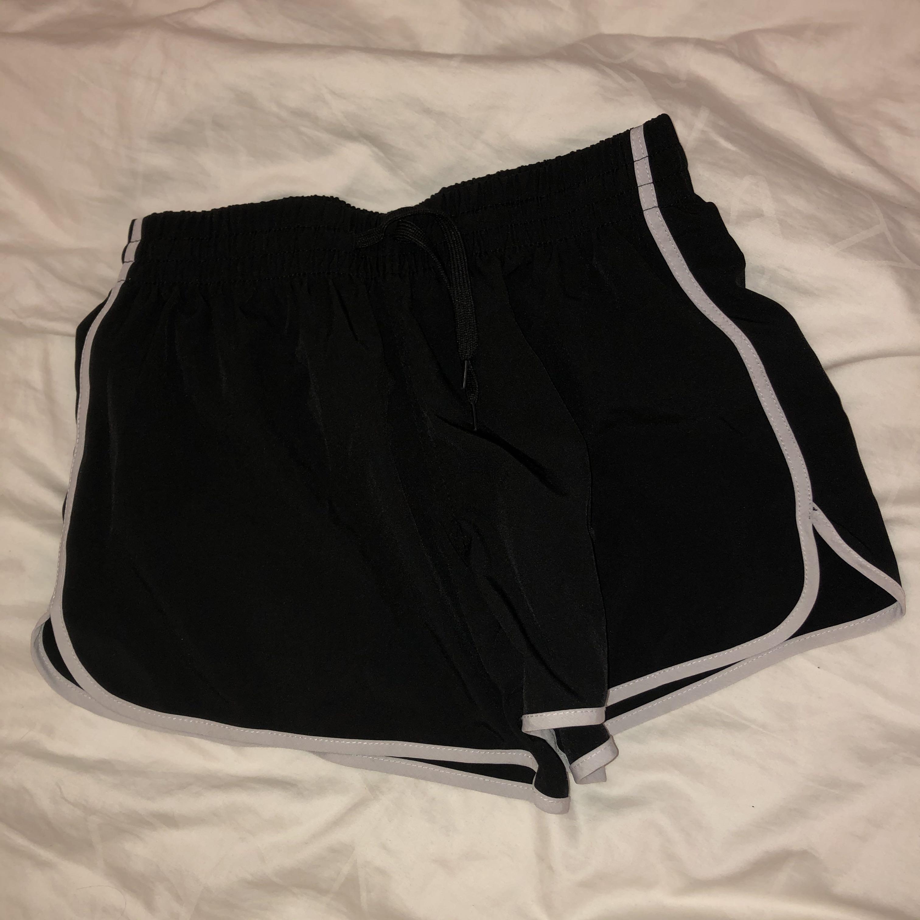 Black shorts with white hotsell outline