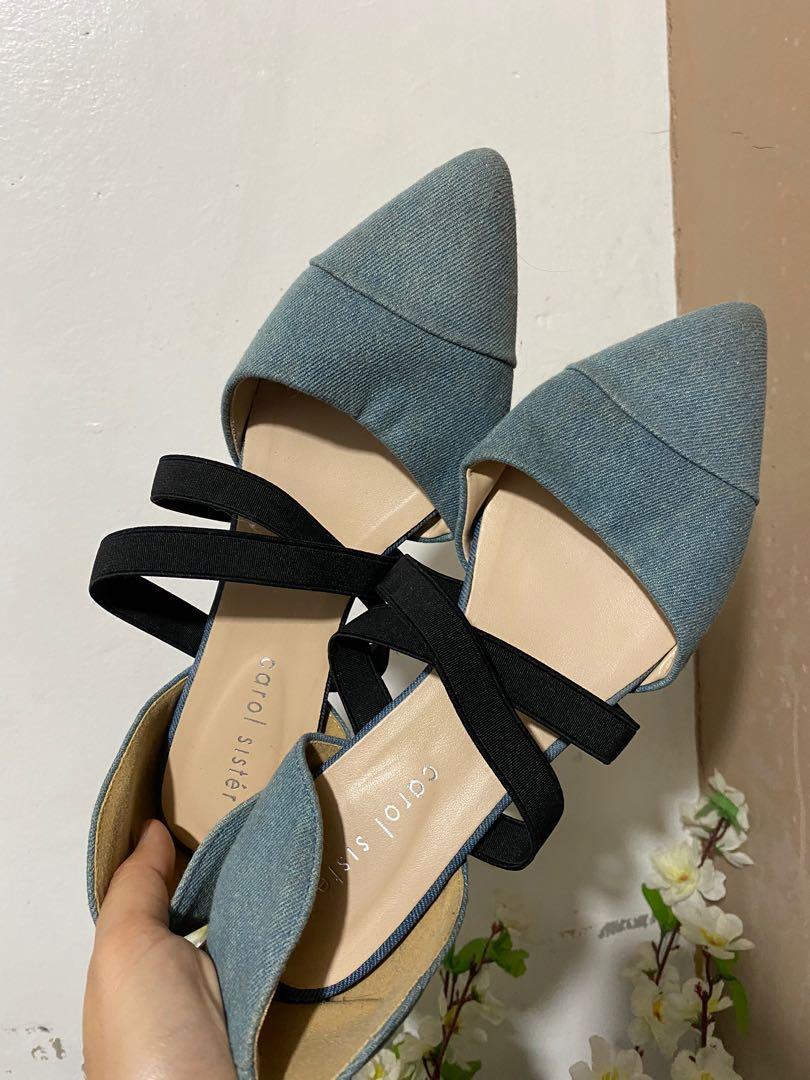 blue denim sandals women's shoes