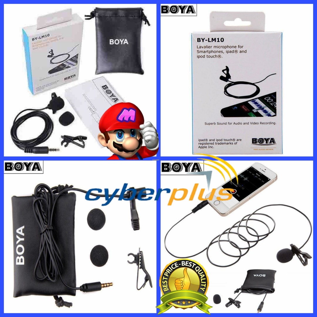 Mic Boya By Lm10 Clip On Microphone For Smartphone Ios Shopee Indonesia