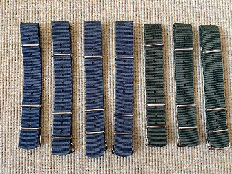 Brand new Phoenix nato strap, 20 mm, grey & olive green. The Phoenix
